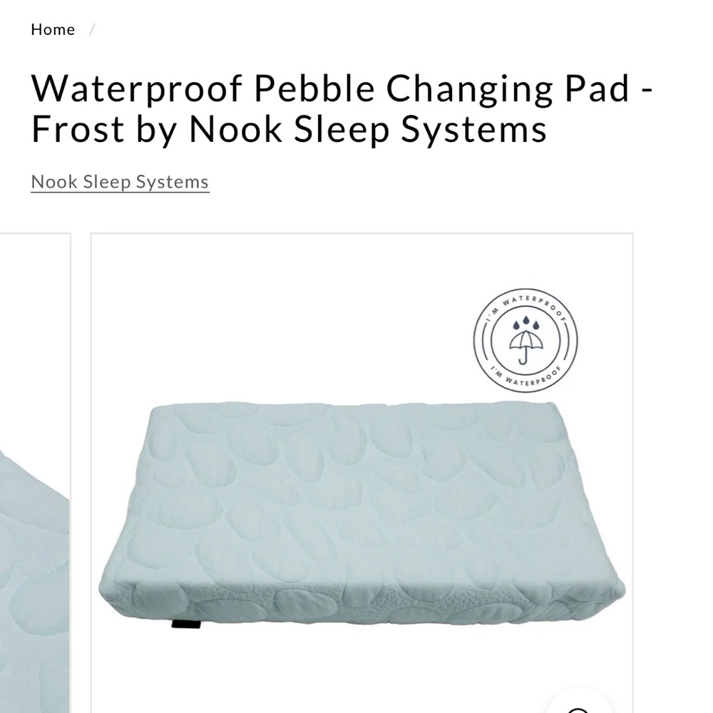 Nook pebble changing pad